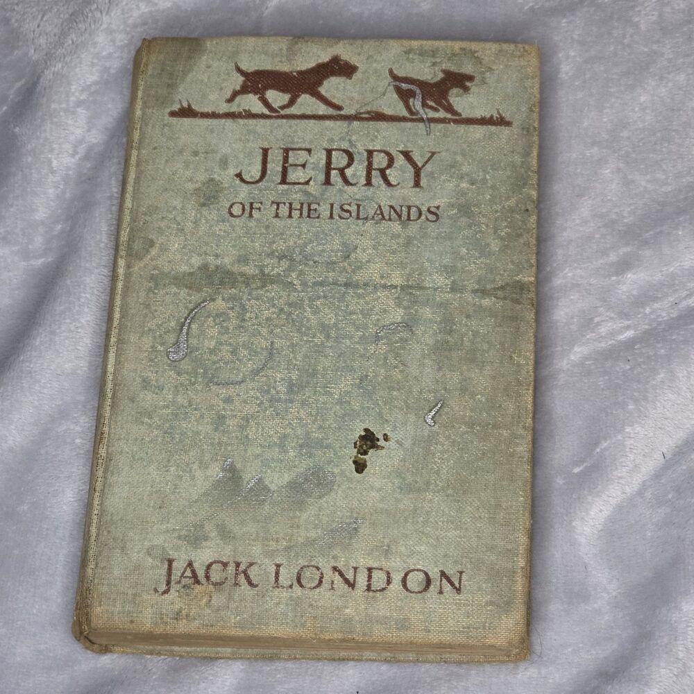 Antique 1917 Jerry of the Islands by Jack London - Grosset & Dunlap HC